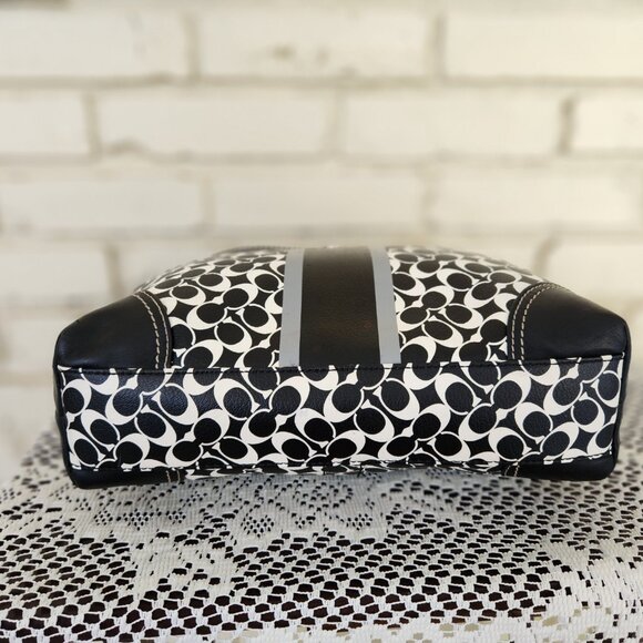 Coach Chelsea Heritage Stripe Signature Handbag Tote Purse - Picture 7 of 14